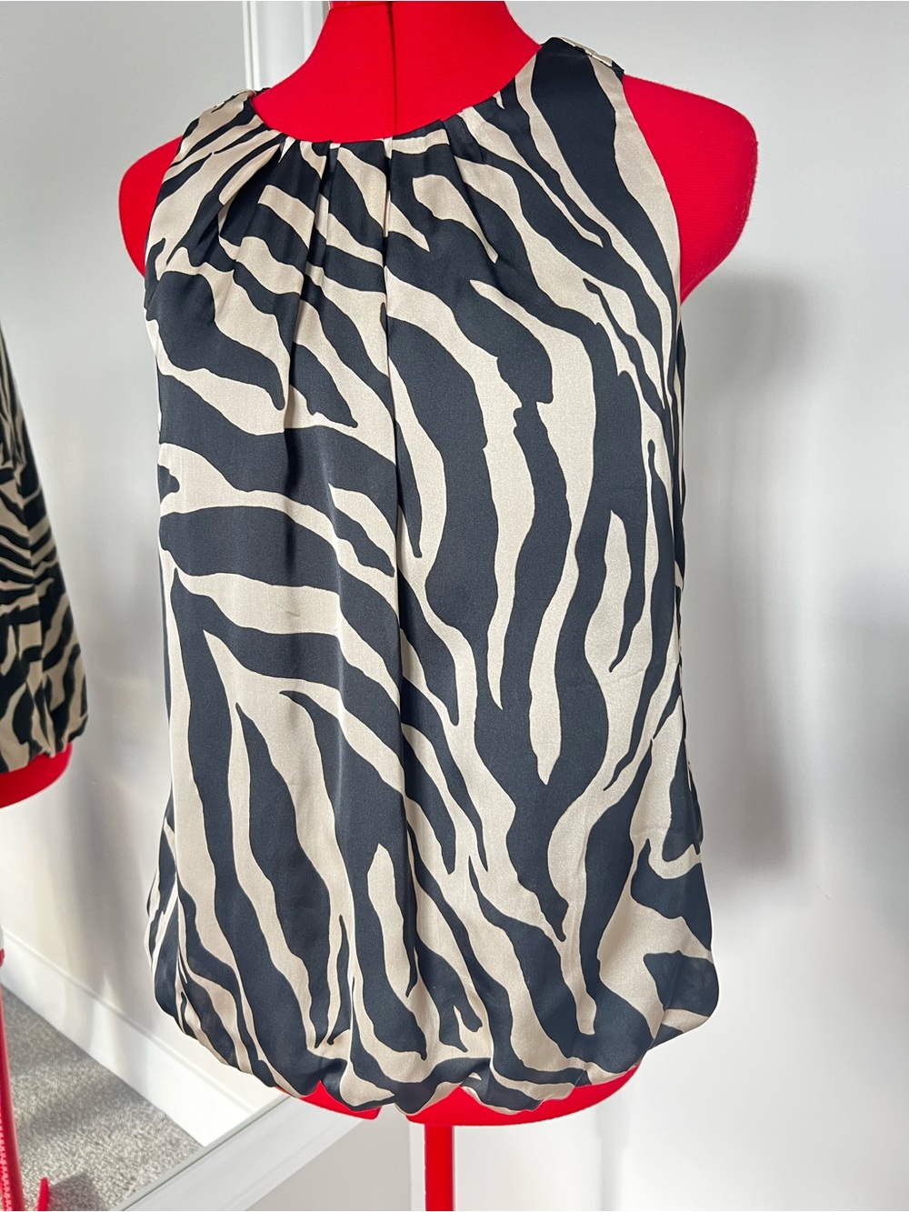 Dorothy Perkins Black and Cream Zebra Print Halter Camisole